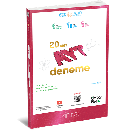 AYT Kimya 20 Deneme ÜçDörtBeş Yayınları AYT Kimya 20 Deneme ÜçDörtBeş Yayınları