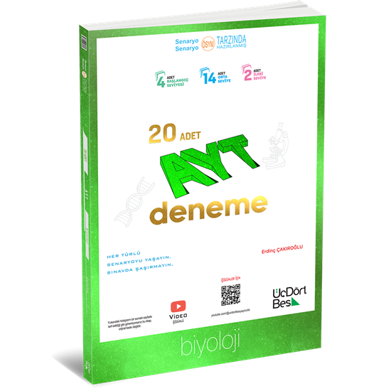 AYT Biyoloji 20 Deneme ÜçDörtBeş Yayınları AYT Biyoloji 20 Deneme ÜçDörtBeş Yayınları