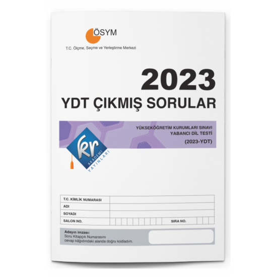 2023 YDT Çıkmış Sorular Tıpkı Basım Kitapçığı KR Akademi Yayınları