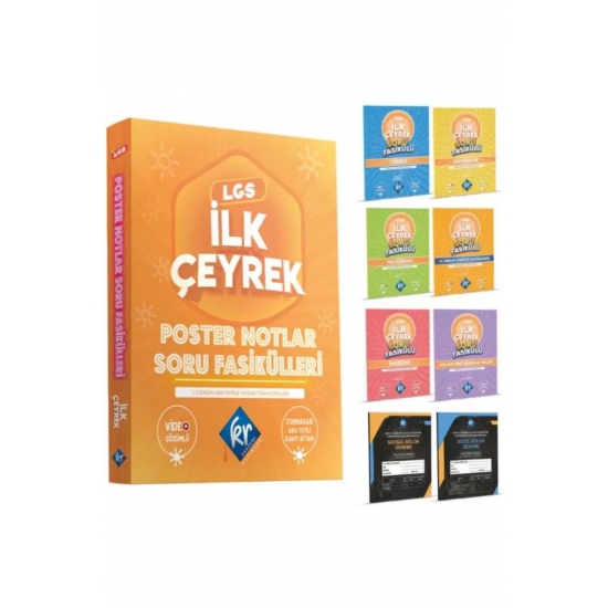 2024 LGS İlk Çeyrek Poster Notlar Soru Fasikülleri (1. Çeyrek) KR Akademi Yayınları