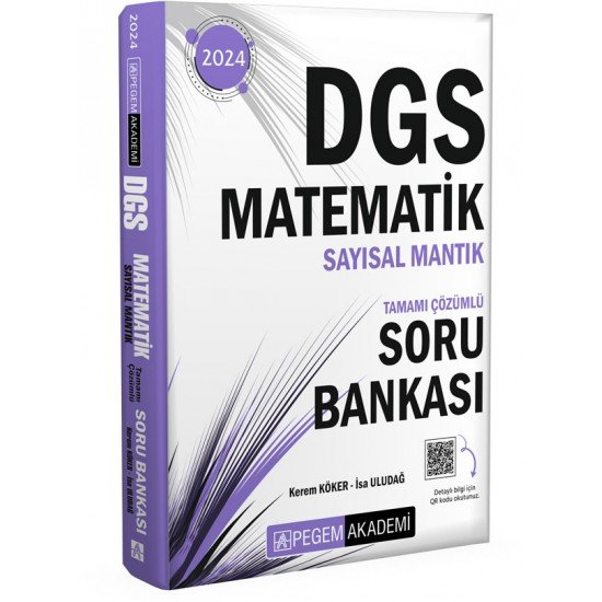 Pegem Akademi 2024 DGS  Matematik Sayısal Mantık Tamamı Çözümlü Soru Bankası