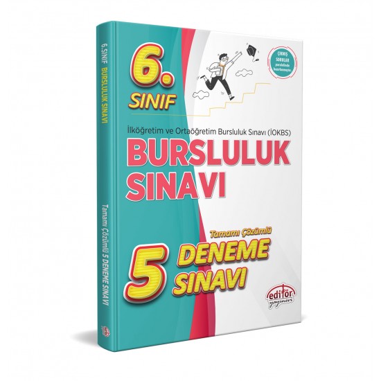 6. Sınıf Bursluluk Sınavı Çözümlü 5 Deneme Sınavı Editör Yayınları