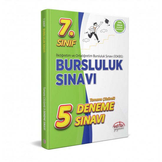 7. Sınıf Bursluluk Sınavı Çözümlü 5 Deneme Sınavı Editör Yayınları