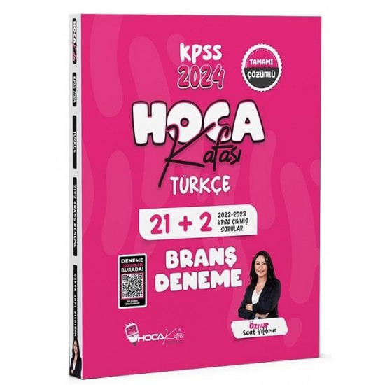 Hoca Kafası Yayınları 2024 KPSS Türkçe Çözümlü 21+2 Branş Deneme