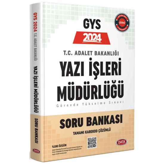 2024 GYS Adalet Bakanlığı Yazı İşleri Müdürlüğü Soru Bankası Data Yayınları