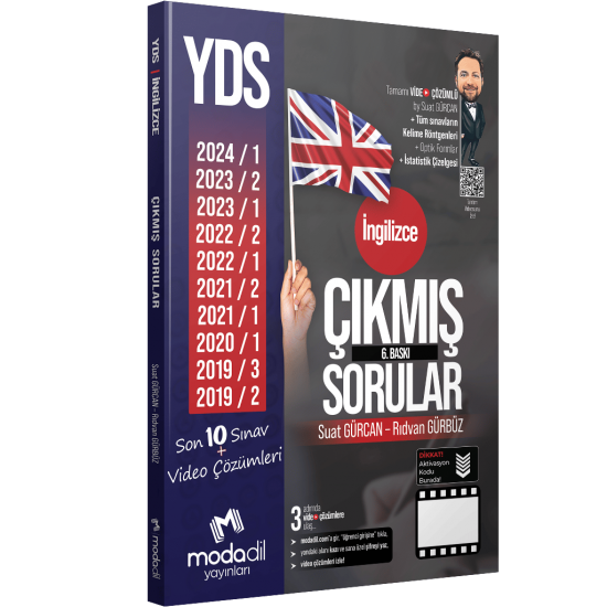 Modadil Yayınları YDS İngilizce Çıkmış Sorular Tamamı Video Çözümlü