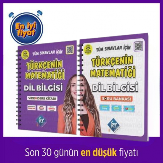 Gamze Hoca Türkçenin Matematiği Tüm Sınavlar İçin Dil Bilgisi Video Ders Kitabı & Soru Bankası Seti (Spiralli)