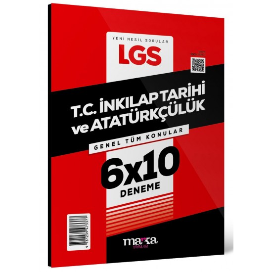 Marka Yayınları 2024 LGS Genel Tüm Konular T.C. İnkılap Tarihi ve Atatürkçülük 6 Deneme