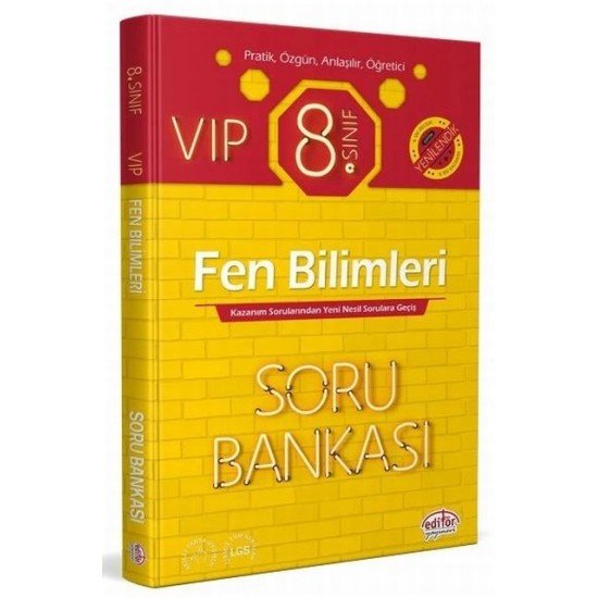 8. Sınıf VIP Fen Bilimleri Soru Bankası Editör Yayınları
