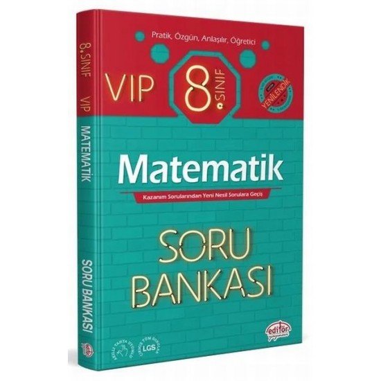 8. Sınıf VIP Matematik Soru Bankası Editör Yayınları