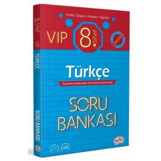 8. Sınıf VIP Türkçe Soru Bankası Editör Yayınları