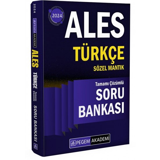 Pegem Akademi 2024 ALES Türkçe Sözel Mantık Tamamı Çözümlü Soru Bankası