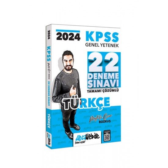HocaWebde Yayınları 2024 KPSS Genel Yetenek Türkçe Tamamı Çözümlü 22 Deneme