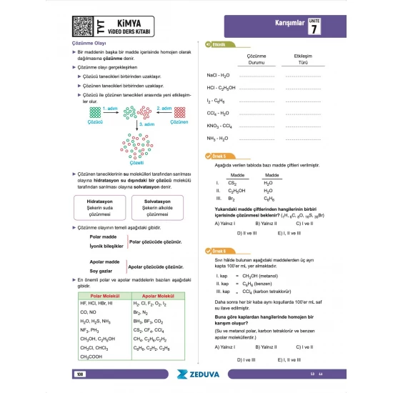 Zeduva Yayınları Meschemy Kimya TYT Kimya 1 Kitap 3 Kamp Video Ders Kitabı