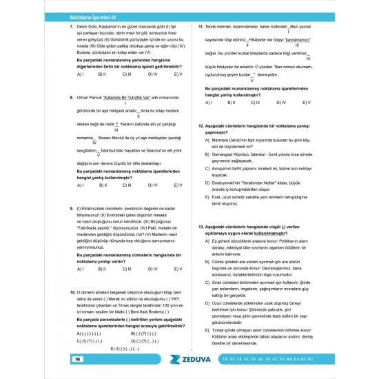 Zeduva Yayınları Türkçe Saati TYT Dil Bilgisi 1 Kitap 3 Kamp Soru Bankası
