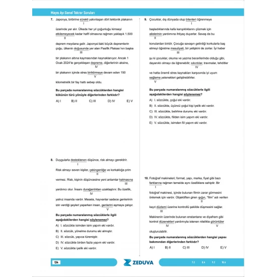 Zeduva Yayınları Türkçe Saati TYT Dil Bilgisi 1 Kitap 3 Kamp Soru Bankası