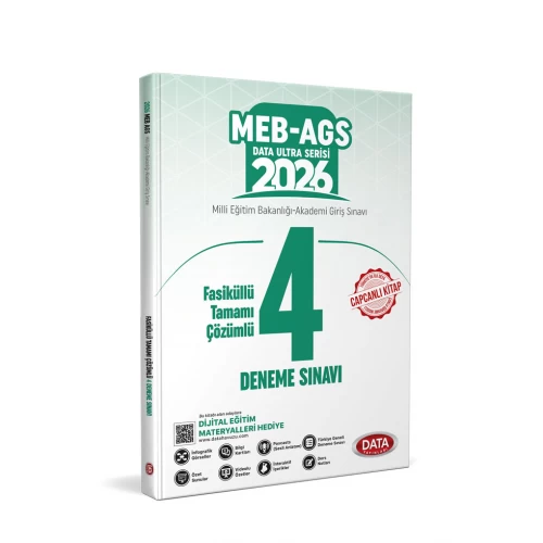 2026 AGS Fasiküllü Tamamı Çözümlü 4 Deneme Sınavı Data Yayınları