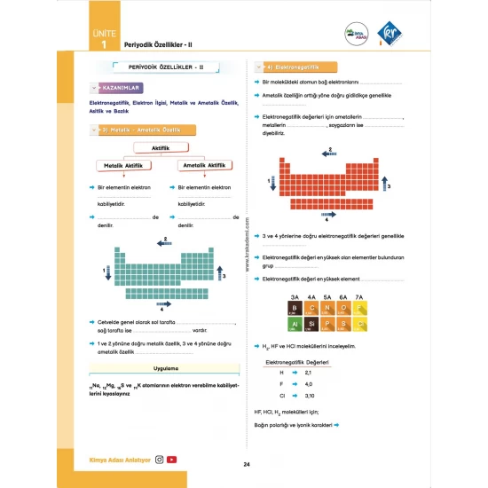 Kimya Adası AYT Kimya Video Ders Kitabı