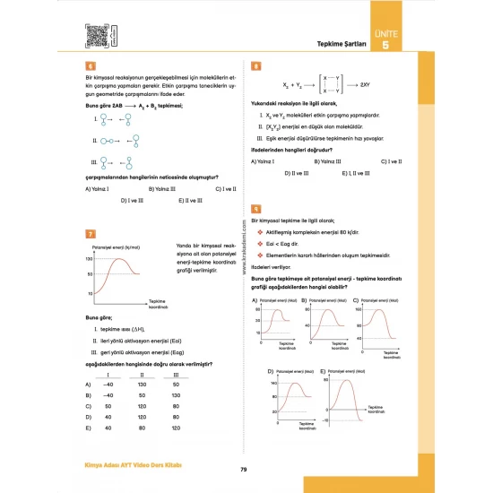 Kimya Adası AYT Kimya Video Ders Kitabı