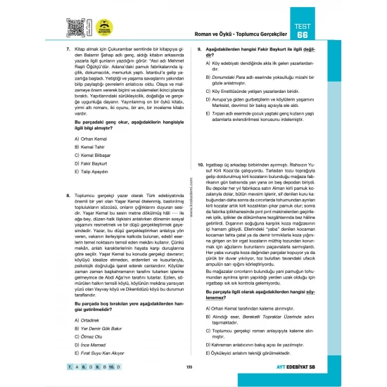 Gamze Hoca Türkçenin Matematiği Tüm Sınavlar İçin Edebiyat Soru Bankası