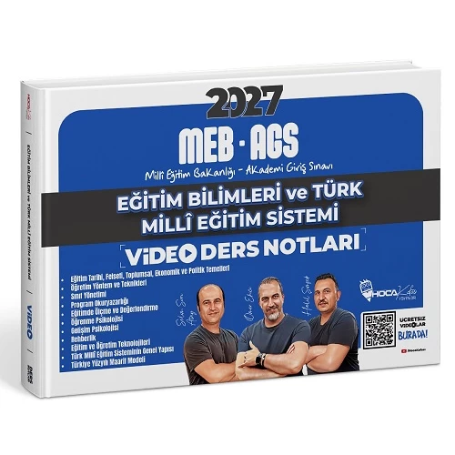 Hoca Kafası Yayınları 2027 MEB-AGS Eğitim Bilimleri ve Türk Milli Eğitim Sistemi Video Ders Notları