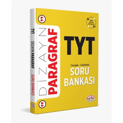 Editör Yayınları TYT Dizayn Yeni Nesil Sorularla Paragraf Cevaplı – Çözümlü Soru Bankası Editör Yayınları TYT Dizayn Yeni Nesil Sorularla Paragraf Cevaplı – Çözümlü Soru Bankası