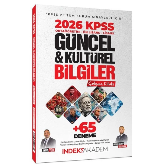 İndeks Akademi 2026 KPSS Güncel ve Kültürel Bilgiler Çalışma Kitabı (65 Deneme İlaveli)