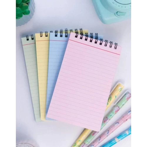 Dream Notes 9x15cm 4'lü Çizgisiz Not Defteri Seti - Renkli Kutu