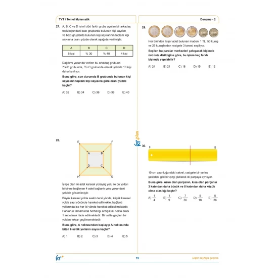 KR Plus TYT Matematik 5'li Denemesi