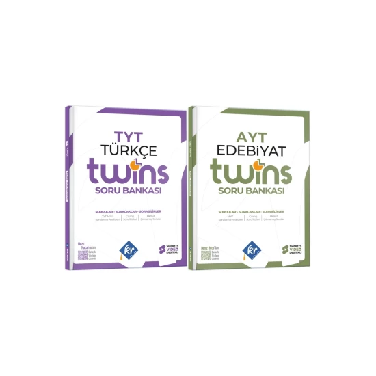 TYT - AYT Twins Türkçe Edebiyat Soru Bankası Seti KR Akademi Yayınları TYT - AYT Twins Türkçe Edebiyat Soru Bankası Seti KR Akademi Yayınları