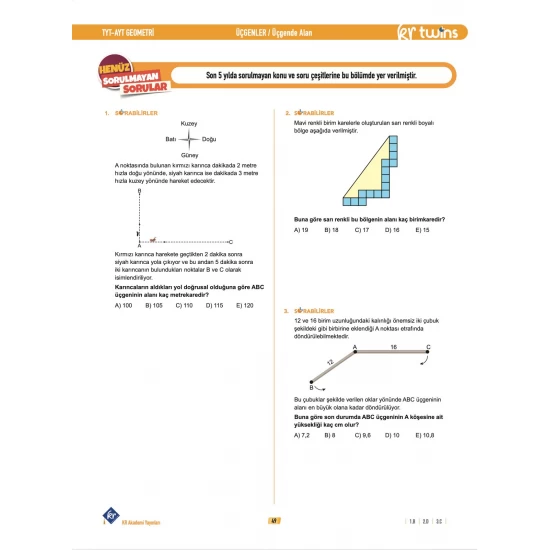 2027 TYT - AYT Twins Geometri Soru Bankası KR Akademi Yayınları 2027 TYT - AYT Twins Geometri Soru Bankası KR Akademi Yayınları