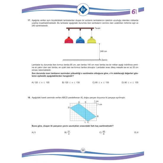 LGS Matematik 12'li Deneme Gerçeğine En Yakın LGS Provası KR Akademi Yayınları