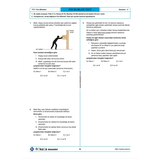 TYT 5 Frekans Denemeleri KR Akademi Yayınları