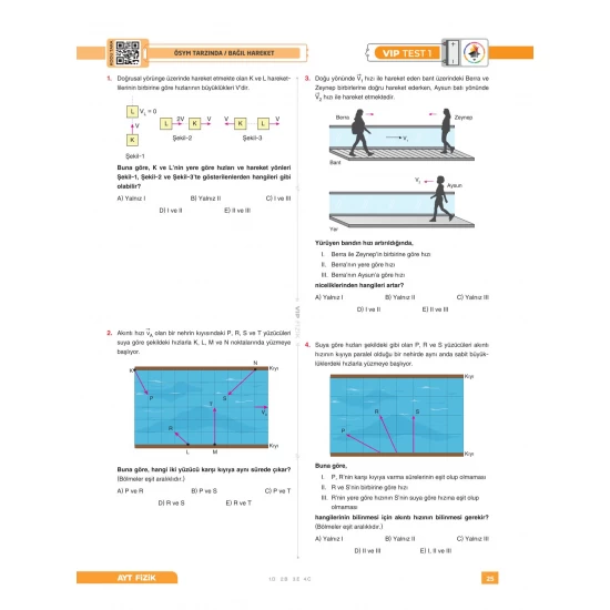 VİP Fizik 90 Günde AYT Video Ders Kitabı VİP Fizik Yayınları