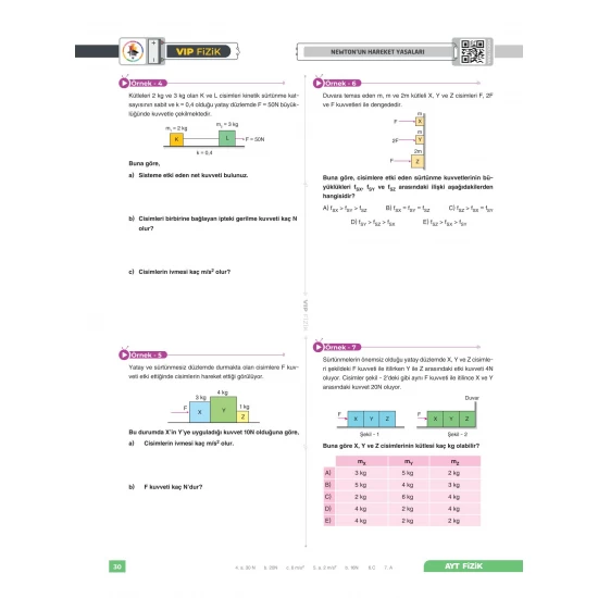 VİP Fizik 90 Günde AYT Video Ders Kitabı VİP Fizik Yayınları