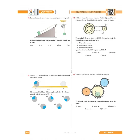 VİP Fizik 90 Günde AYT Video Ders Kitabı VİP Fizik Yayınları
