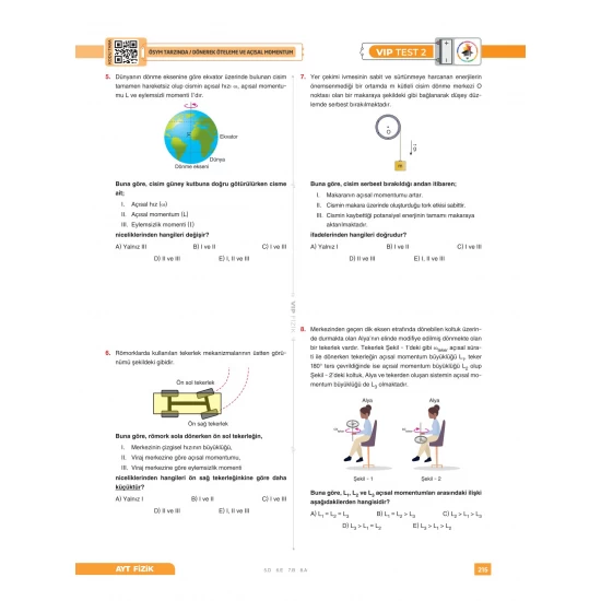 VİP Fizik 90 Günde AYT Video Ders Kitabı VİP Fizik Yayınları