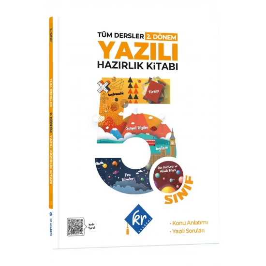 5. Sınıf Tüm Dersler 2. Dönem Yazılı Hazırlık Kitabı KR Akademi Yayınları
