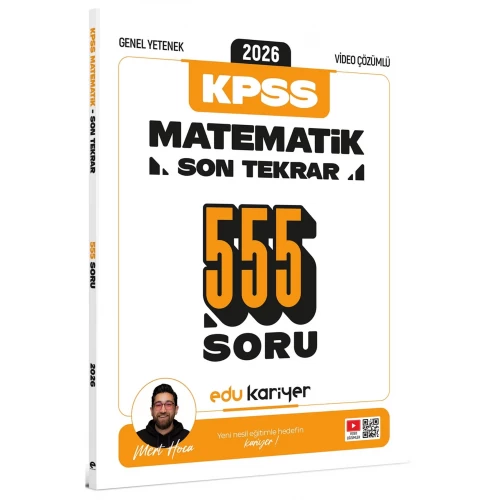 Edu Kariyer Mert Hoca 2026 KPSS Genel Yetenek Matematik Son Tekrar 555 Soru