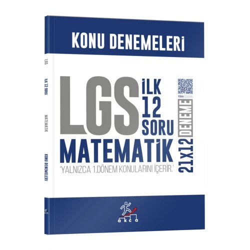 İbrahim Akca 8. Sınıf LGS Matematik 1. Dönem İlk 12 Soru Konu Denemeleri KR Akademi Yayınları