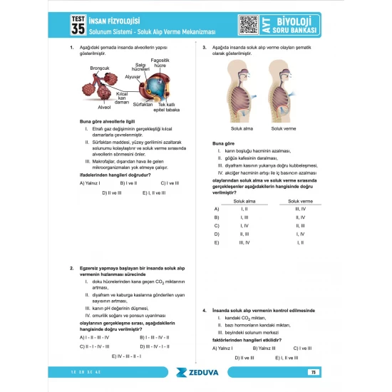 Zeduva Yayınları Biosem AYT Biyoloji 1 Kitap 3 Kamp Soru Bankası