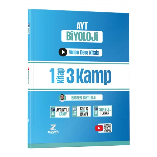 Zeduva Yayınları Biosem AYT Biyoloji 1 Kitap 3 Kamp Video Ders Kitabı