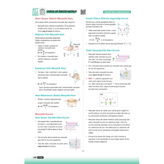 VİP Fizik AYT Fizik Check-Up Fizik Konu Tekrarları Soru Çözümleri VİP Fizik Yayınları