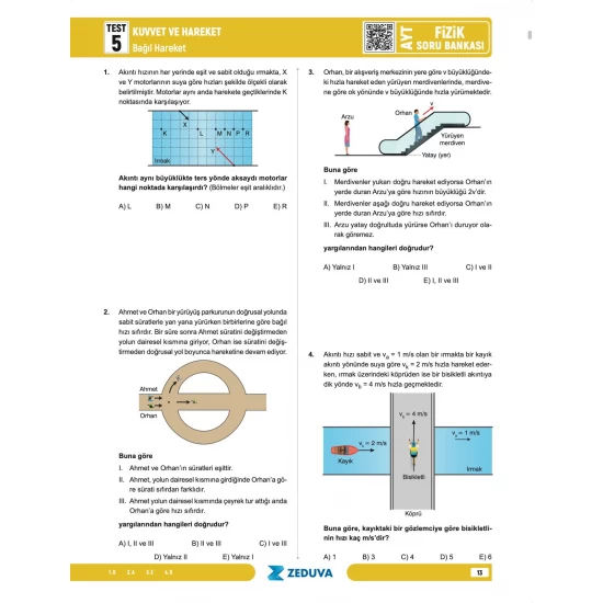 Zeduva Yayınları Fizikfinito AYT Fizik 1 Kitap 3 Kamp Soru Bankası