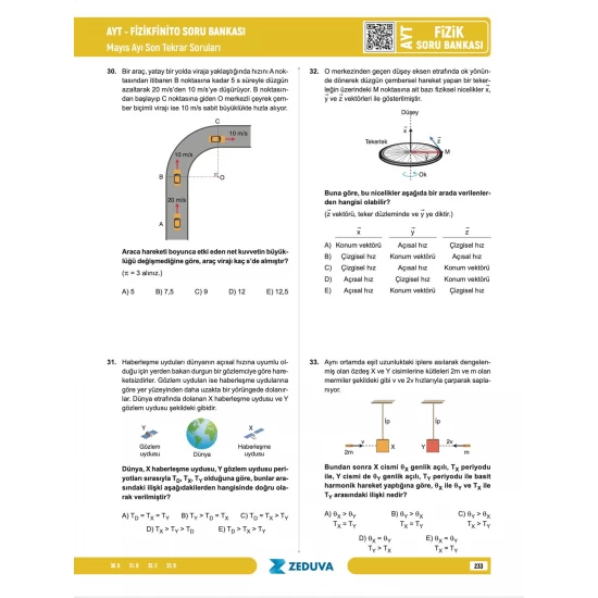 Zeduva Yayınları Fizikfinito AYT Fizik 1 Kitap 3 Kamp Soru Bankası