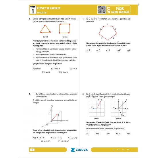 Zeduva Yayınları Fizikfinito AYT Fizik 1 Kitap 3 Kamp Soru Bankası