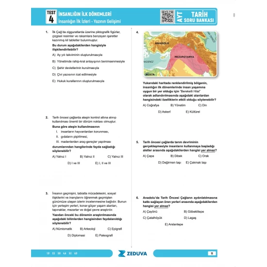 Zeduva Yayınları Soner Ardıç AYT Tarih 1 Kitap 3 Kamp Soru Bankası