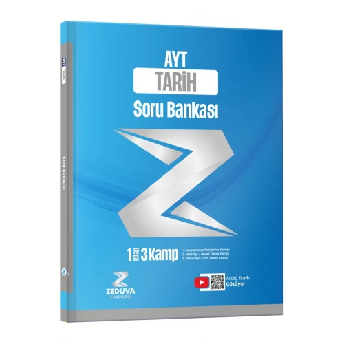 Zeduva Yayınları Soner Ardıç AYT Tarih 1 Kitap 3 Kamp Soru Bankası Zeduva Yayınları Soner Ardıç AYT Tarih 1 Kitap 3 Kamp Soru Bankası