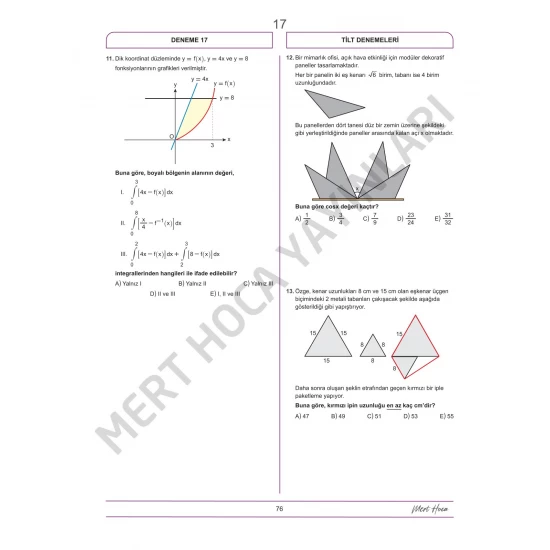Mert Hoca AYT TİLT Denemeleri Trigonometri İntegral Limit Türev 30'lu Deneme