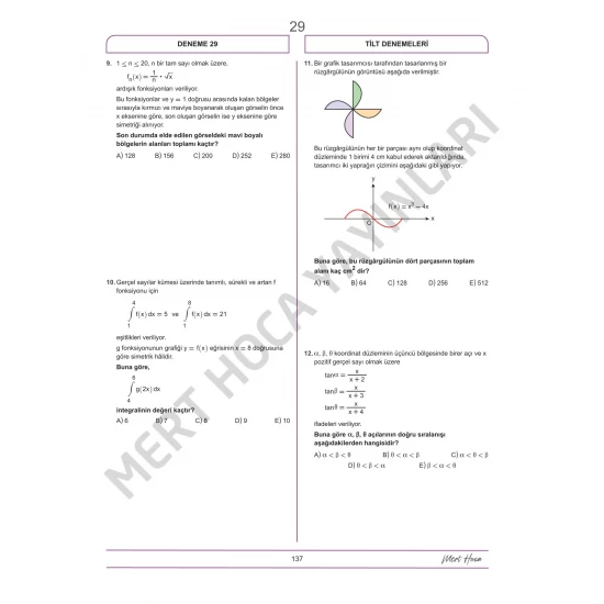Mert Hoca AYT TİLT Denemeleri Trigonometri İntegral Limit Türev 30'lu Deneme